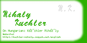 mihaly kuchler business card